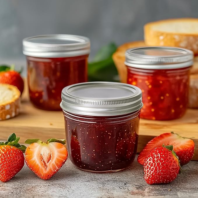 ComSaf Wide Mouth 8 oz Mason Jars - Image 4