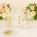 Wedding Table Numbers 1-10 Clear Acrylic Seating Number Signs by EliteSign