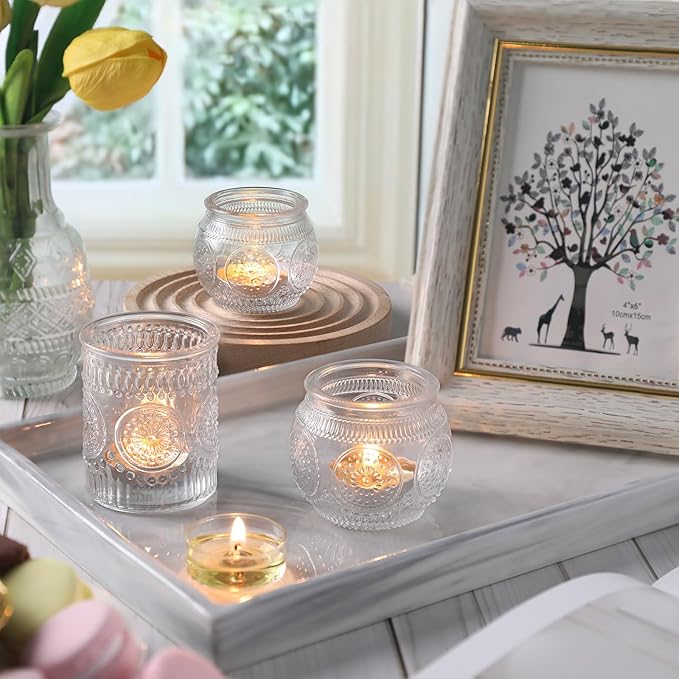 DARJEN 12Pcs Clear Votive Candle Holders - Image 6