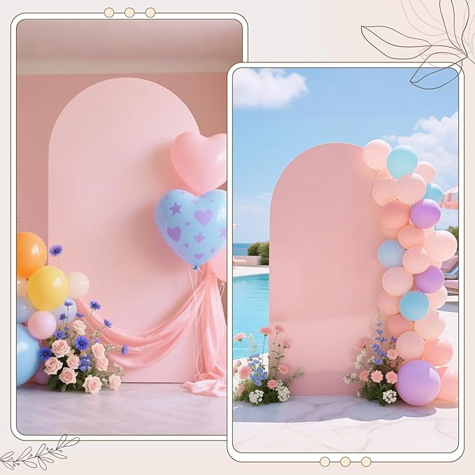 Ledido Wedding Arch Backdrop Cover 6FT 7.2FT Arch Covers 2Set Fitted Stretchy - Image 6