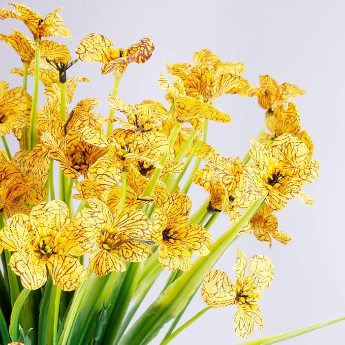 20 Bundles Artificial Flowers Outdoor UV Resistant Fake Flowers No Fade Faux - Image 6
