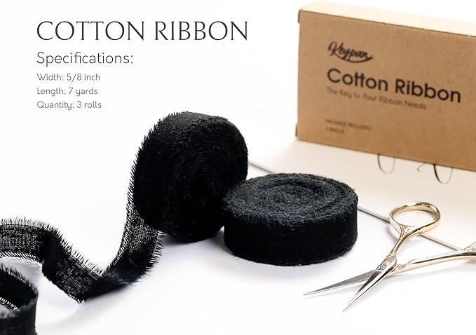 Black Ribbon 5/8" x 21 Yards - Image 2
