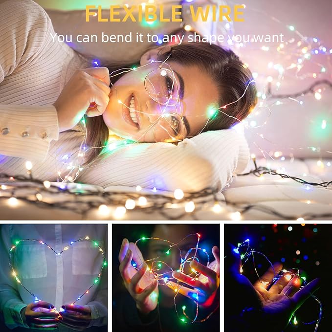 LAMPHOME 20 Pack Easter Fairy Lights Battery Operated - 7ft 20 LED Copper Wire - Image 7
