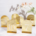 UNIQOOO Gold Mirror Arch Wedding Table Numbers by UNIQOOO