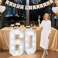 3FT Marquee Numbers 60, Happy 60th Birthday Decorations by Tongjoy