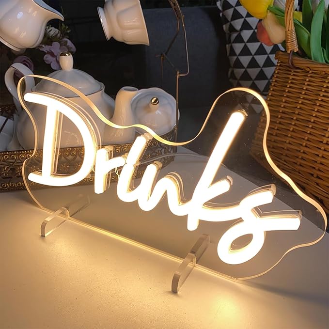 Drinks Table Number Neon Sign Desk Lamp Night Light Wedding Letter LED Neon - Image 6