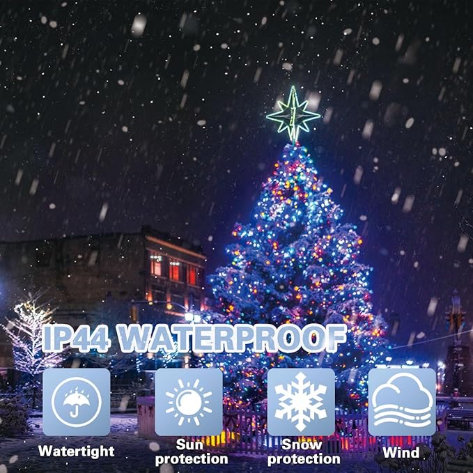 LAMPHOME 33ft Christmas Decorative Mini Lights, 100 LED transparent Wire Fairy - Image 2