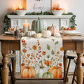 Fall Wildflowers Cotton Linen Table Runner by Unknown
