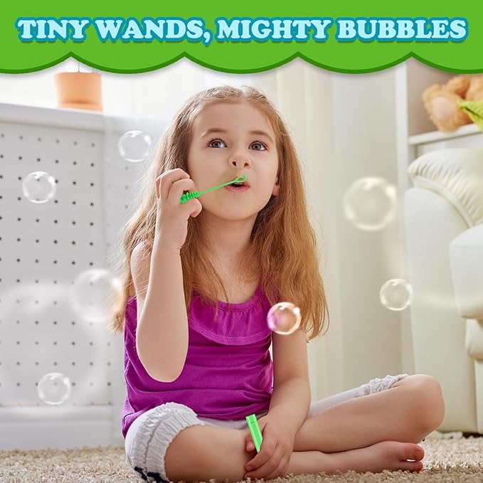 Bulk Goodie Bag Stuffer Filler for Kids 200 Pack, Mini Bubble Wands Party - Image 3