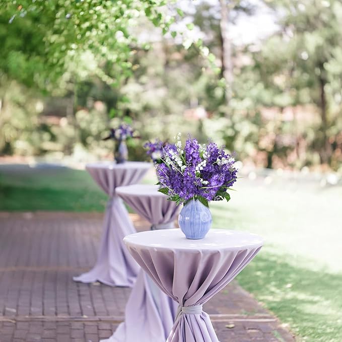 10Pcs Lilac Flowers Artificial Bouquet Fake Purple Flowers Faux Lilacs Mix Bush - Image 7