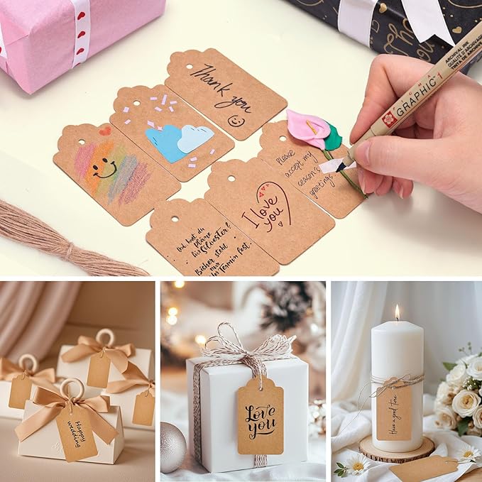SallyFashion 200pcs Gift Tags - Image 2