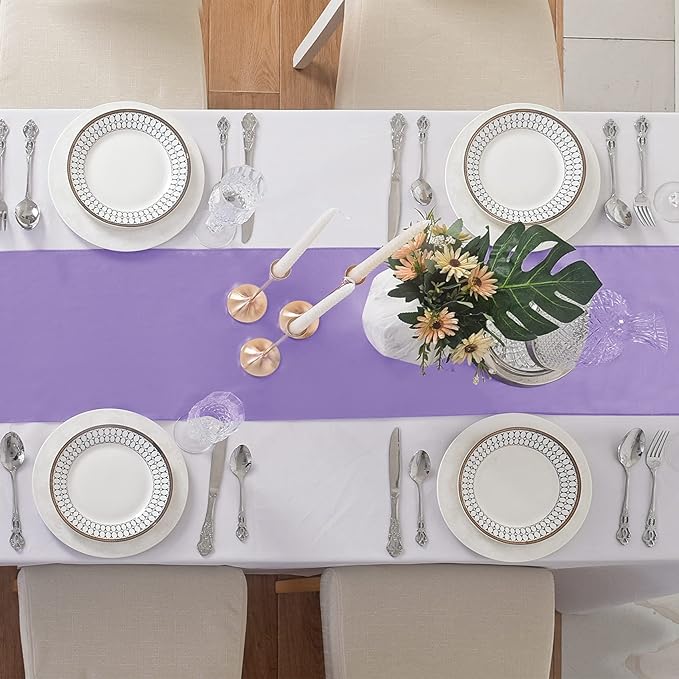 12Pack Table Runner 12 x 108 Inches Satin Silk Table Runner - Image 4