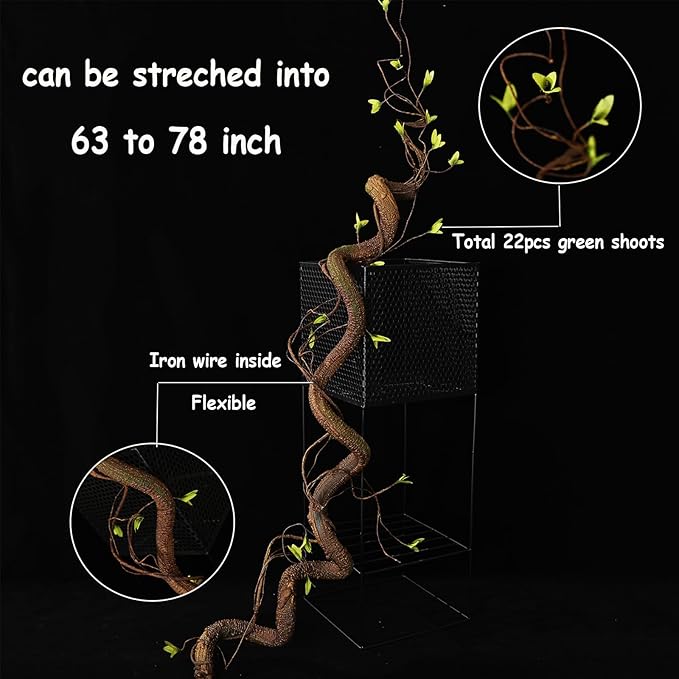 Bendable 63in Artificial Tree Twigs Cane Vine Branches Fake Plants Trunk Garland - Image 2