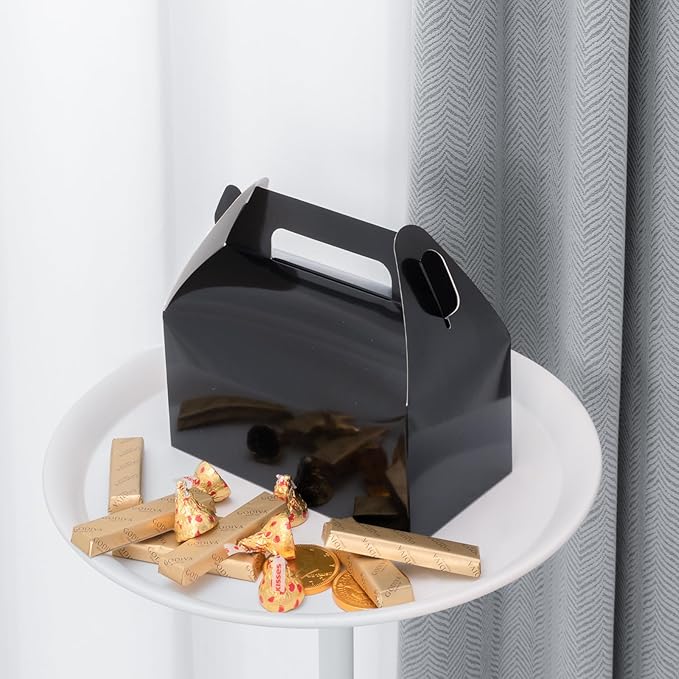 UnicoPak 30 Pack Black Gable Treat Boxes, Party Favor Boxes, Gift Boxes - Image 8