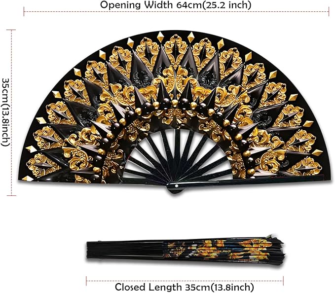 Boots on The Ground Fan, Large Folding Hand Fan - Image 2