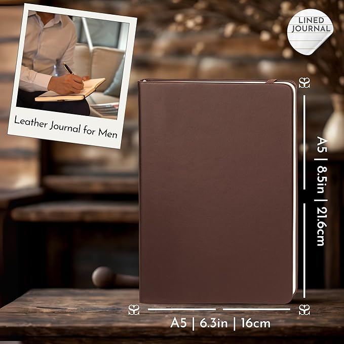 SETTINI Journal Notebook for Writing, Vegan Leather Hardcover Notebook - Image 3