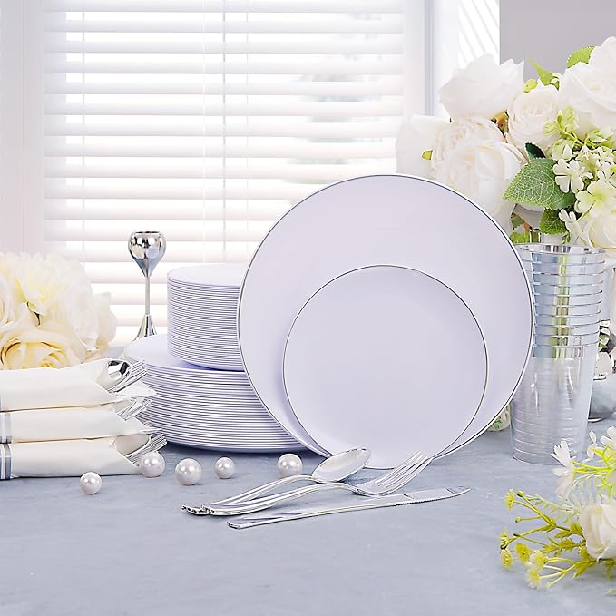 KIRE 350 PCS Plastic Dinnerware Set - Image 2