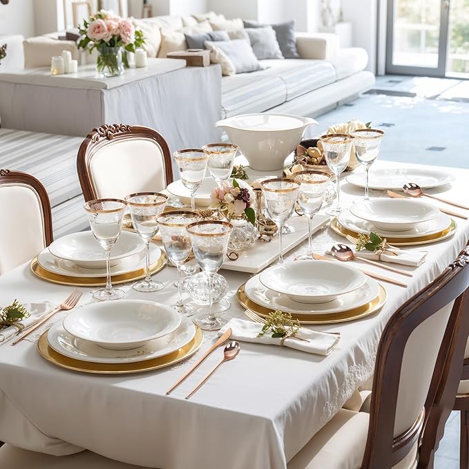 PULOTE 300PCS Rose Gold Plastic Silverware Set - Image 8