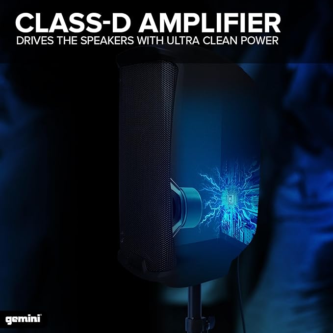 Gemini 8” 500W Bluetooth PA Speaker - Image 5