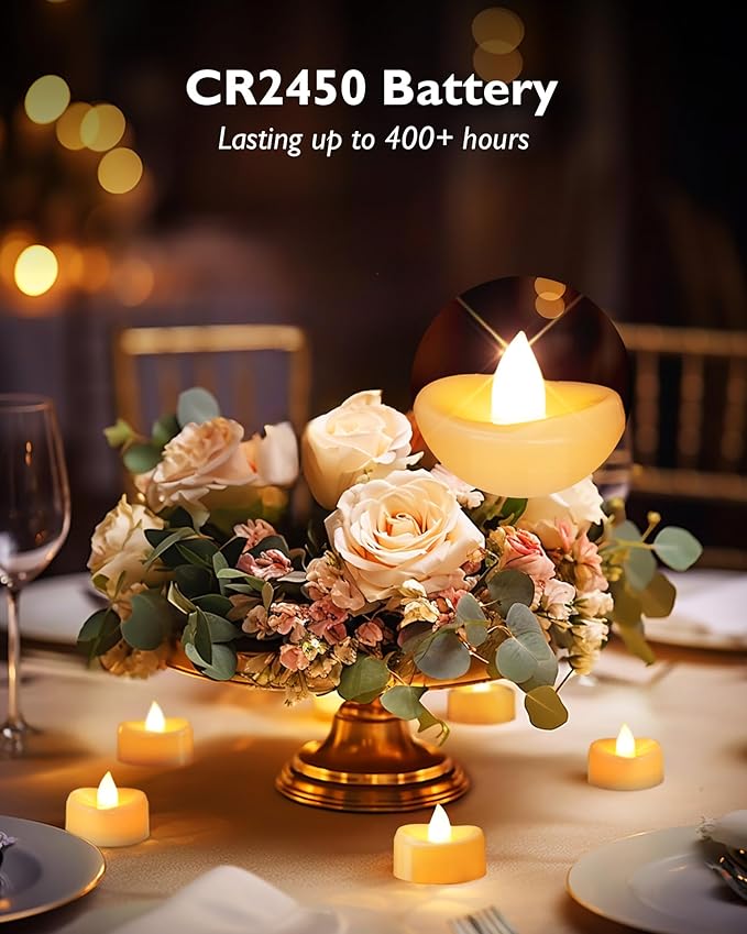 Remote Candles, 12 Pack Flameless Tea Lights Candle Battery Operated, 400+Hours - Image 7