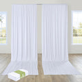 PartyVillage 10ft×15ft White Backdrop Curtain by PartyVillage
