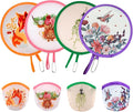 4 Styles Animal Flowers Round Foldable Hand Fan Japanese Foldable Fan Handheld by JYSILIYH