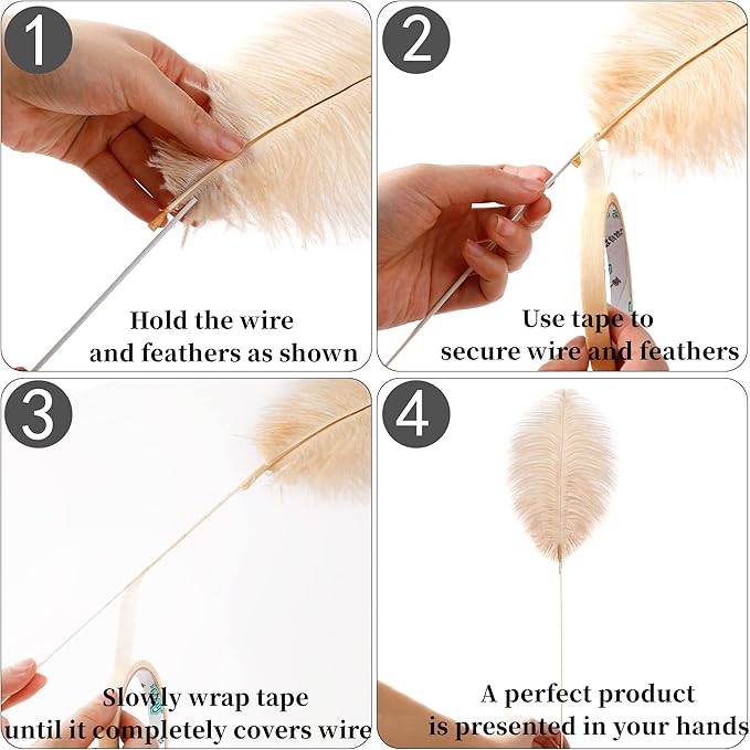 Holmgren Champagne Large Ostrich Feathers - Image 4