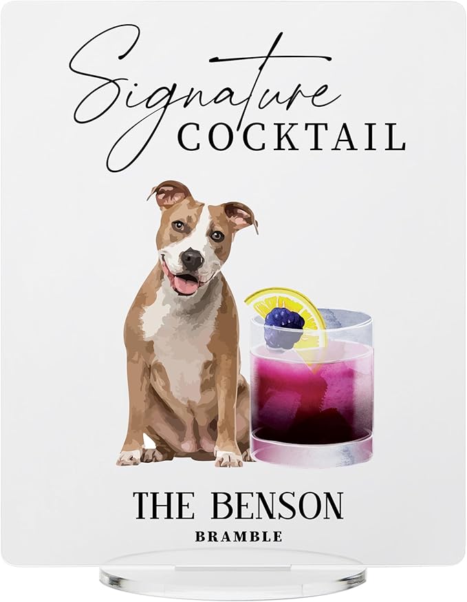 Pet Signature Drink Wedding Signs by Elation+Factory+Co.