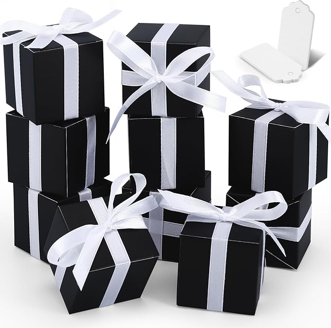 COCPOK 50 Pack Black Gift Boxes, Small Candy Boxes by COCPOK