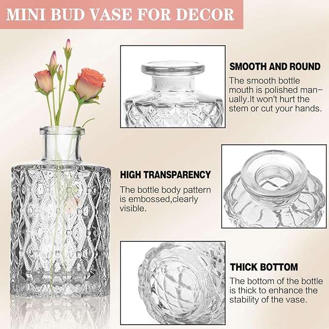 Mini Bud Vases Set of 32 As Wedding Centerpieces - Image 3
