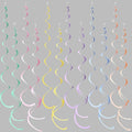 36 Pcs Pastel Hanging Swirl Decorations Pastel Color Felt Swirl Streamer Spiral by pinkblume