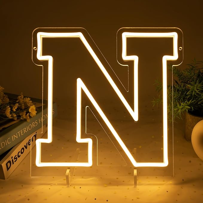 Light Up Letters N, Led Marquee Letter Lights Neon Sign, 13.2" Height by MissAudrey