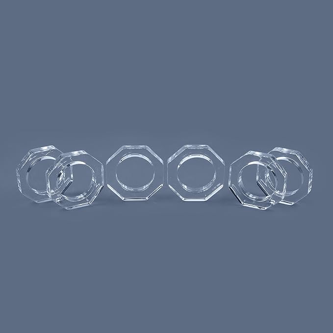 Acrylic Napkin Rings Set of 8 - Image 3