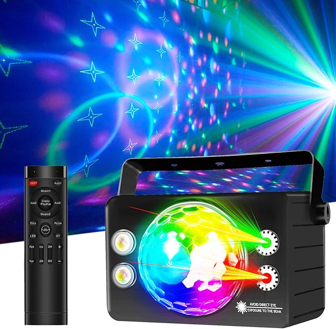 Disco Ball Light Party Lights DJ Disco Lights LED Stage Strobe Light Sound - Image 2