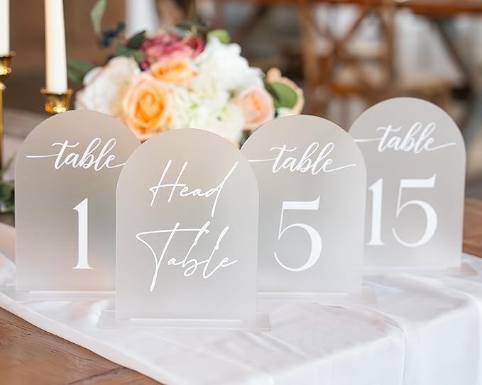 Frosted Arch Acrylic Table Numbers by SublimeSoir%C3%A9e