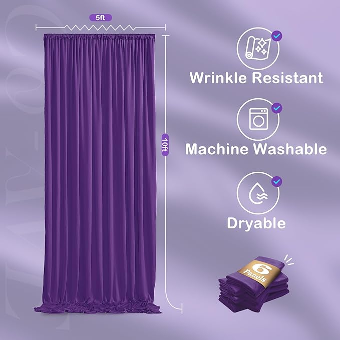30ftx10ft Purple Backdrop Curtains - Image 6