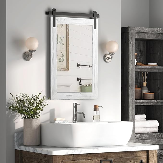 COGOOD Farmhouse Barn Door Mirror by COGOOD