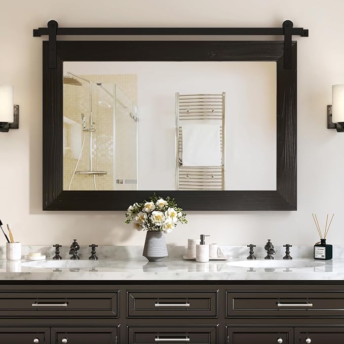 COGOOD Farmhouse Barn Door Mirror by COGOOD