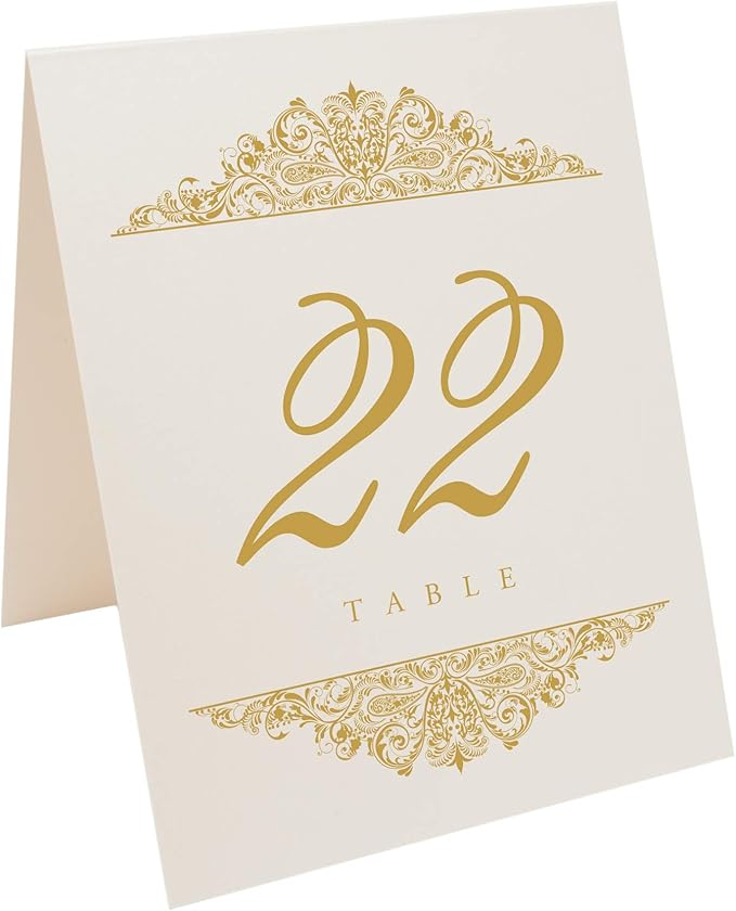 Paisley Wedding Table Numbers, Double Sided, Tent or Use in a Stand - Image 2