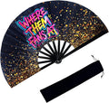 13 Inch Large Clack Hand Fan for Western Line Dance by LILISPAI