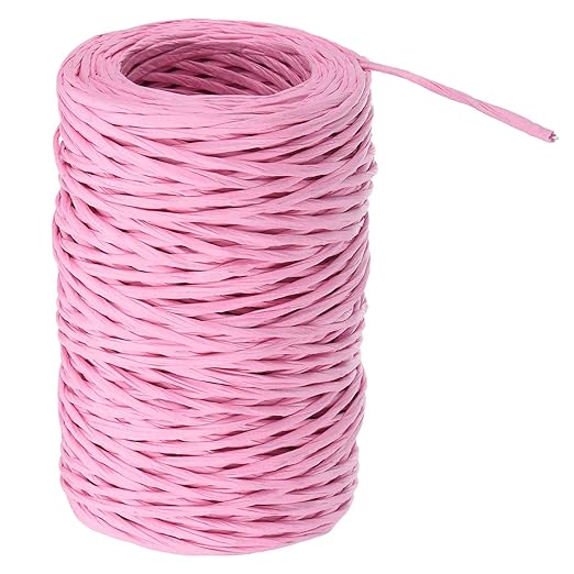 PATIKIL 164 Feet Floral Bind Wire Wrap Twine, 2mm Pink Paper-Wrapped Iron Wire by PATIKIL