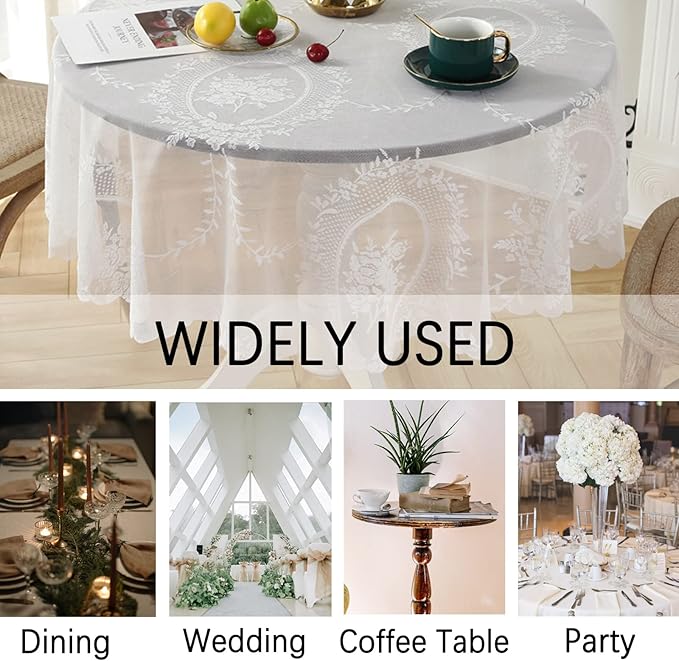 Jeloris Round Lace Tablecloth - Image 6
