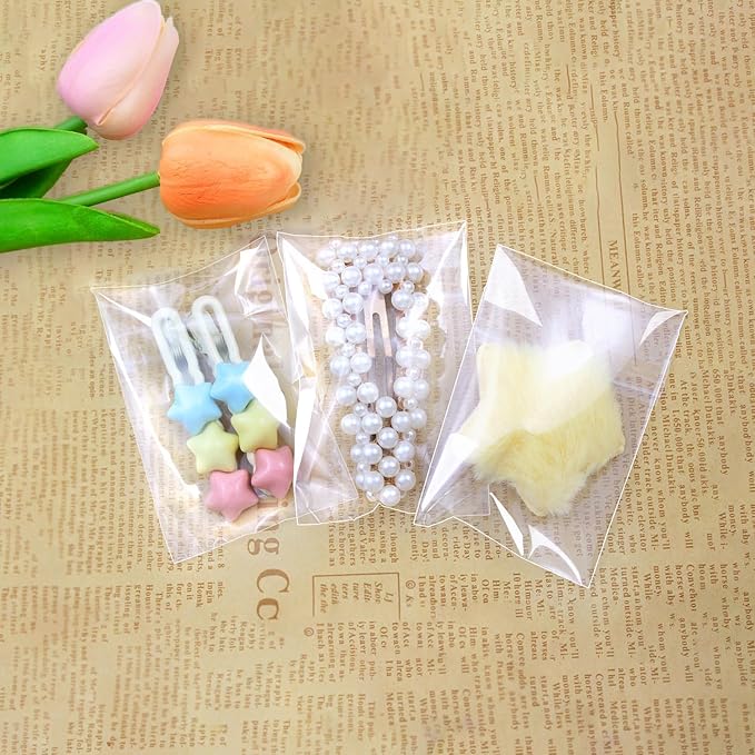 PigPotParty 2"x3" Cellophane Cookie Bags Self Sealing, Party Favors, Gift - Image 5