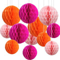 CC wonderland zone 12pcs Hot Pink and Orange Paper Honeycomb Balls by CC+wonderland+zone