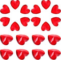 HEALLILY 20pcs Glass Red Heart Crystals Rhinestones Diamonds Valentines Day by HEALLILY