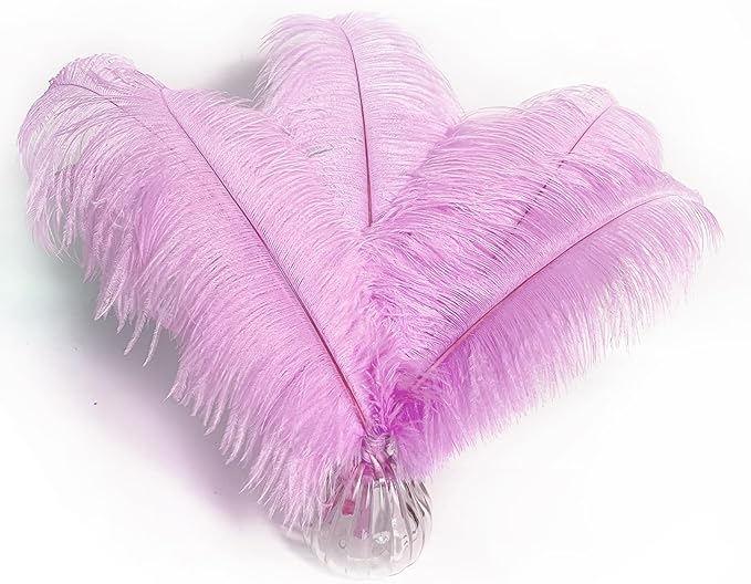 Happy Feather 16-18 inch Light Purple Ostrich Feathers Craft - Image 2