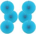 BARTHEW Blue Hanging Paper Fans, Party Decorations by BARTHEW