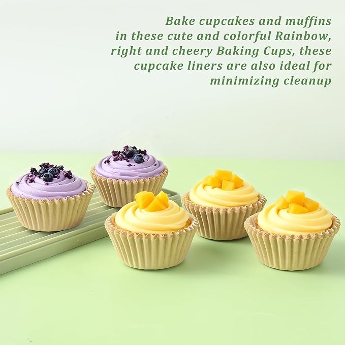 2 inch 1000-Count Mini Cupcake Liners Bright Colorful Muffin Baking Cups - Image 7