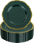 Hioasis 60pcs Green Plastic Plates by Hioasis