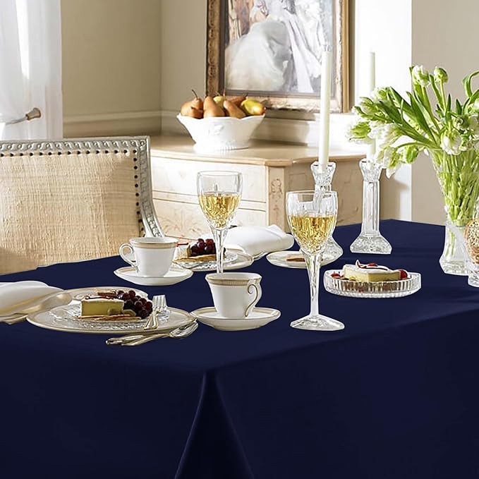 Fitable Navy Rectangle Tablecloths - Image 2